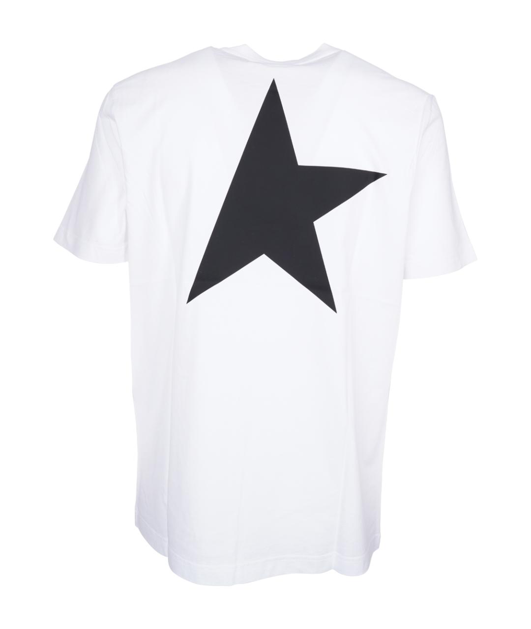 GOLDEN GOOSE DELUXE BRAND Белая хлопковая футболка, фото 2