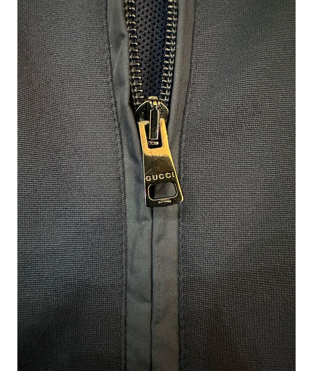 GUCCI Темно-синяя хлопковая куртка, фото 8