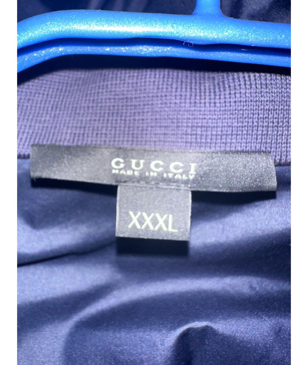 GUCCI Темно-синяя полиэстеровая куртка, фото 7