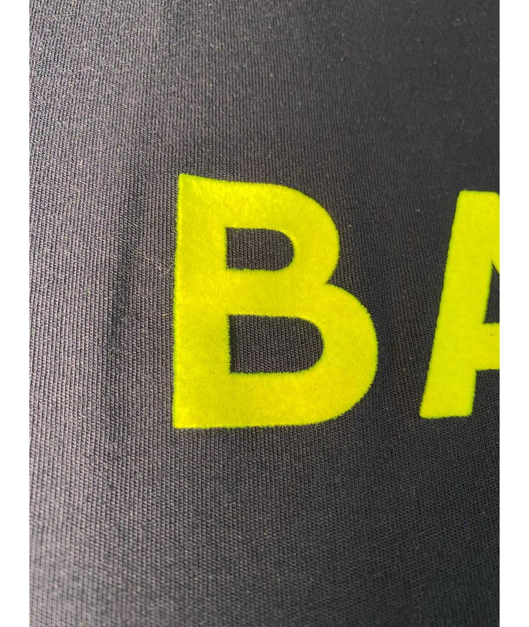 BALMAIN Черная хлопковая футболка, фото 3