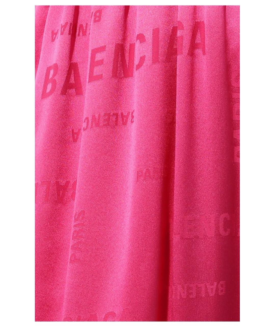 BALENCIAGA Розовые шелковые брюки широкие, фото 5