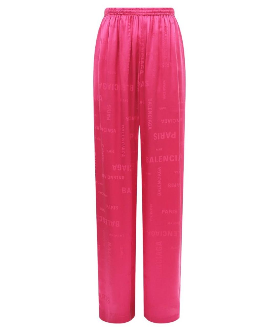 BALENCIAGA Розовые шелковые брюки широкие, фото 8