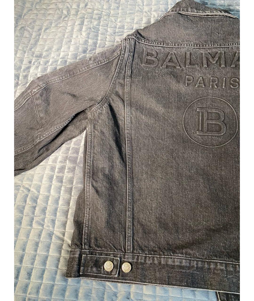 BALMAIN Черная деним куртка, фото 5