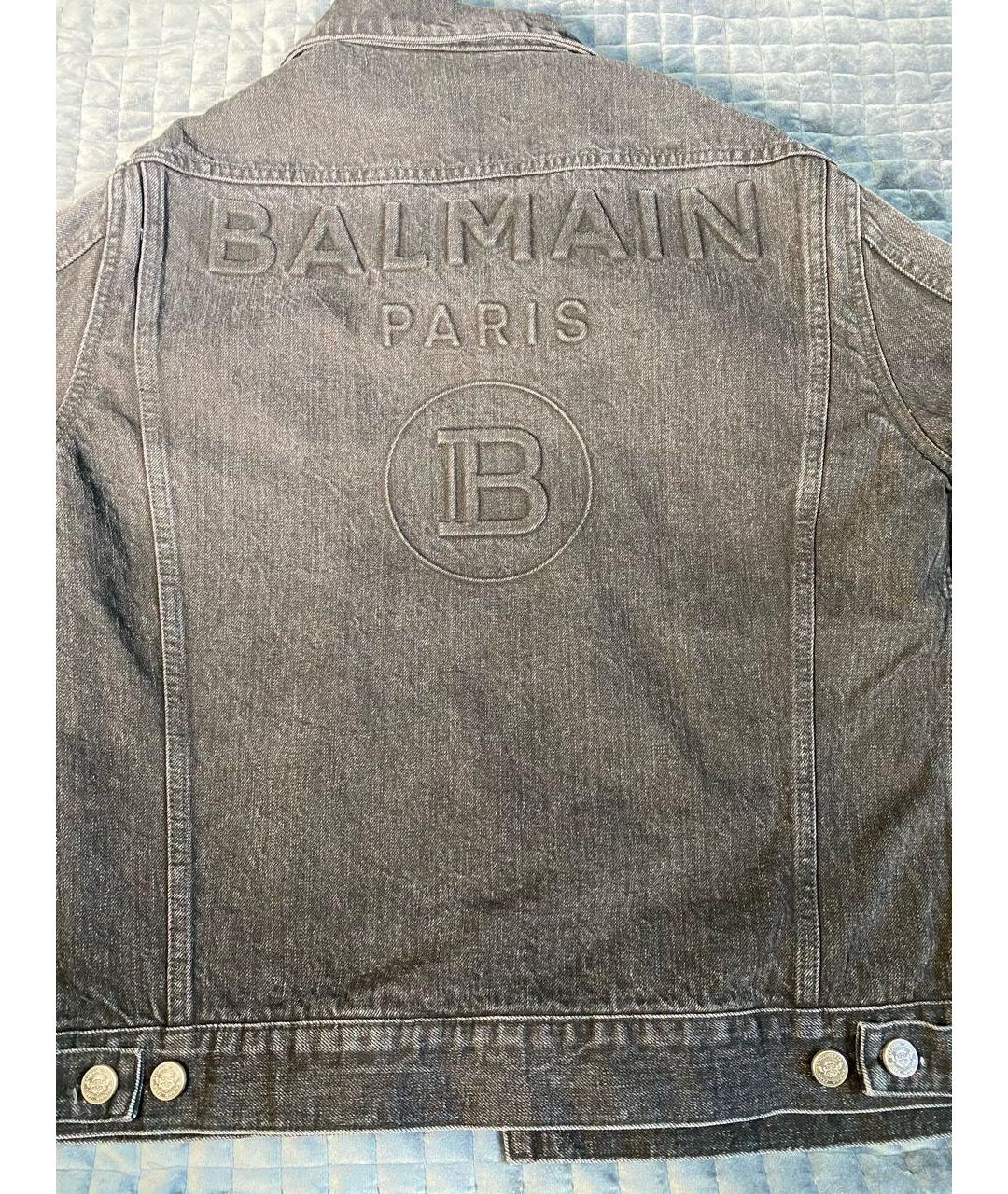 BALMAIN Черная деним куртка, фото 4