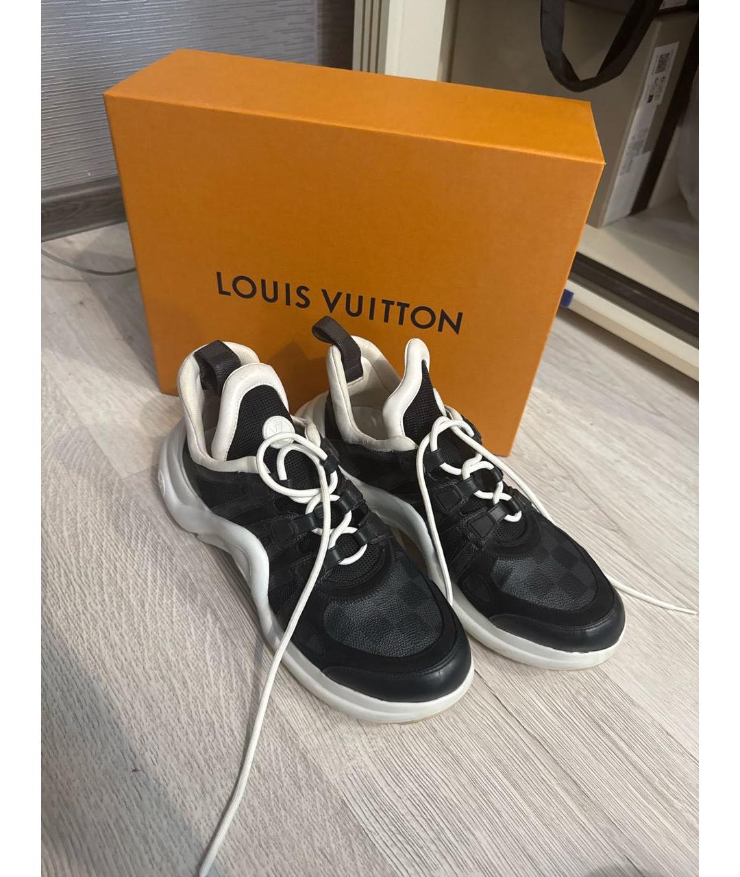 LOUIS VUITTON Белые кожаные кроссовки, фото 6