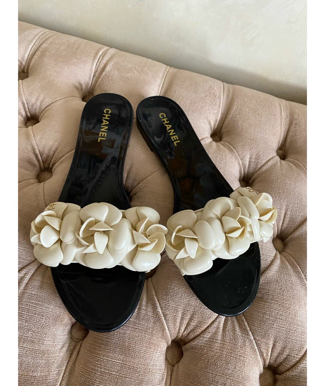 CHANEL Черные шлепанцы, фото 3