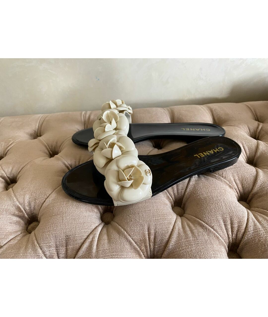 CHANEL Черные шлепанцы, фото 5