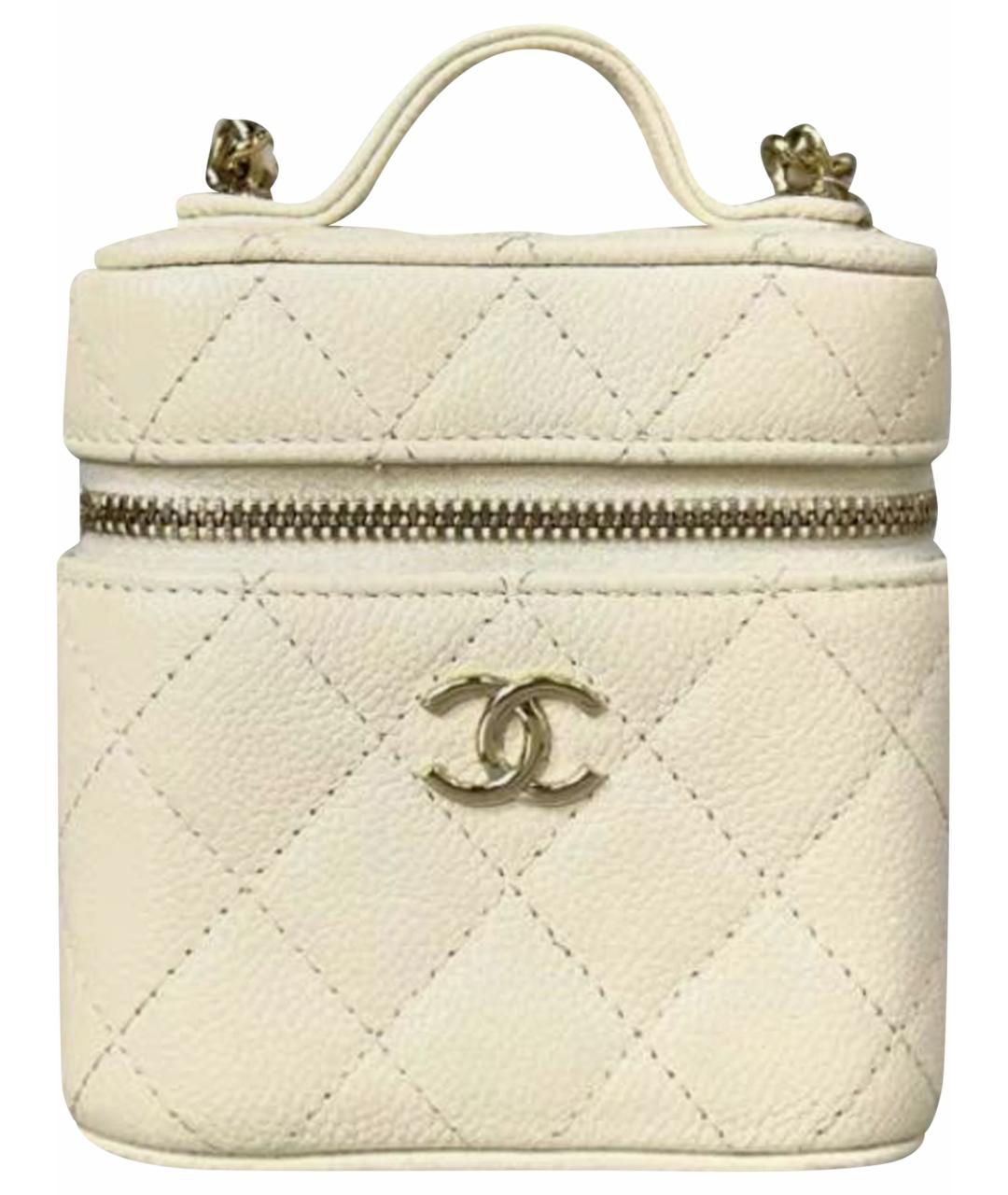 CHANEL Бежевая кожаная сумка через плечо, фото 1