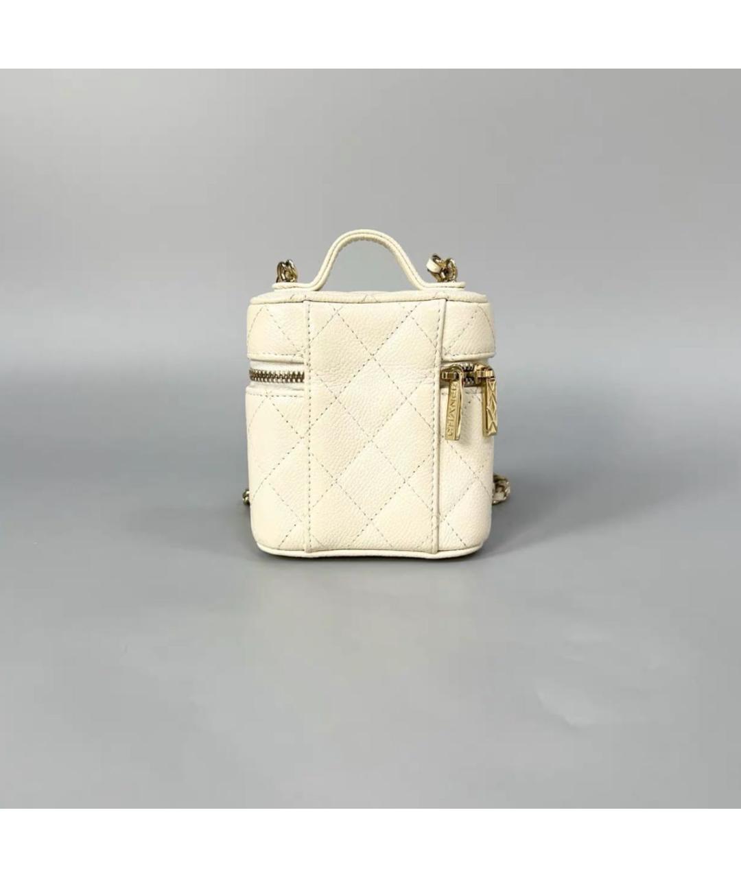 CHANEL Бежевая кожаная сумка через плечо, фото 2