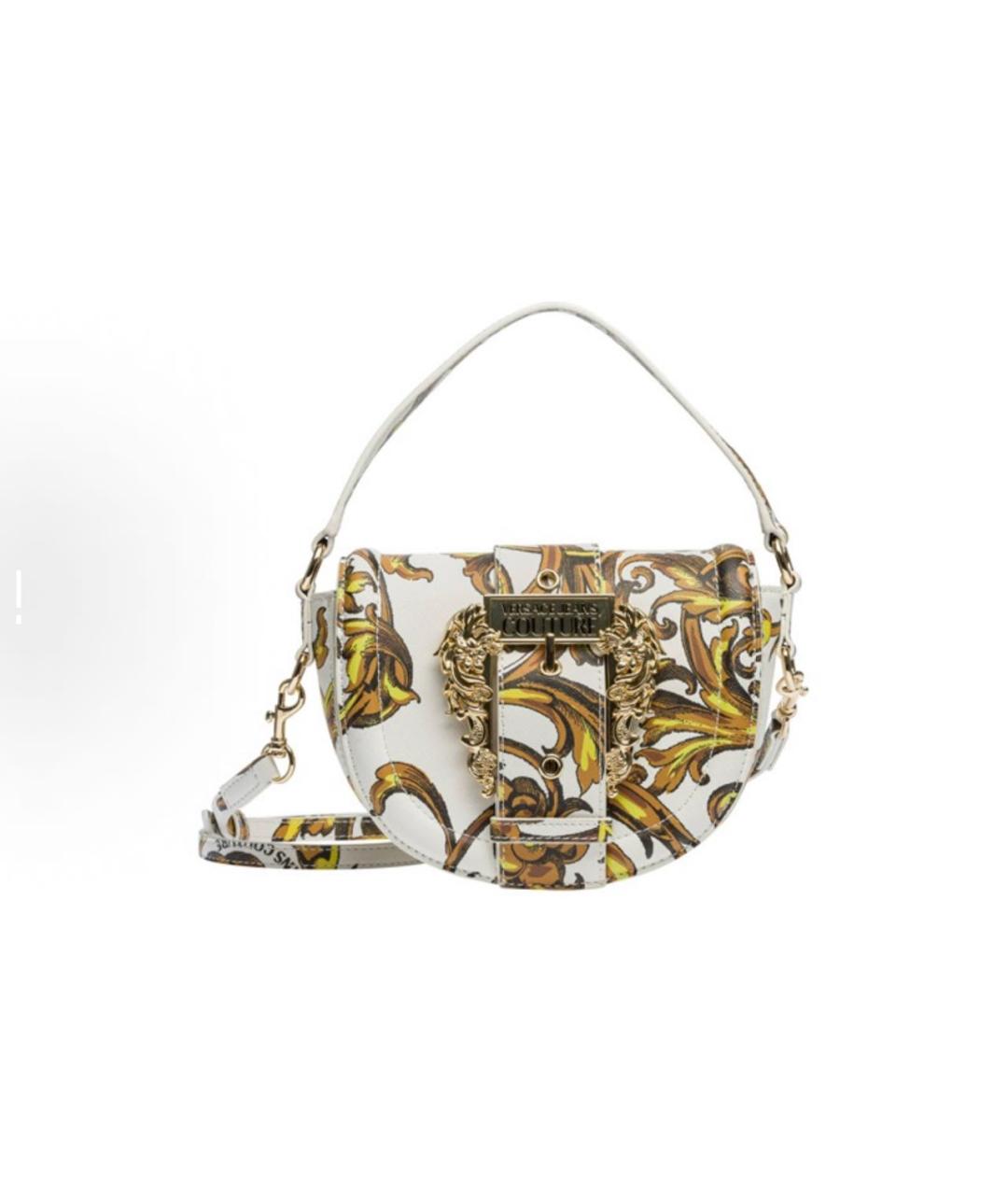 VERSACE JEANS COUTURE Белая кожаная сумка через плечо, фото 6
