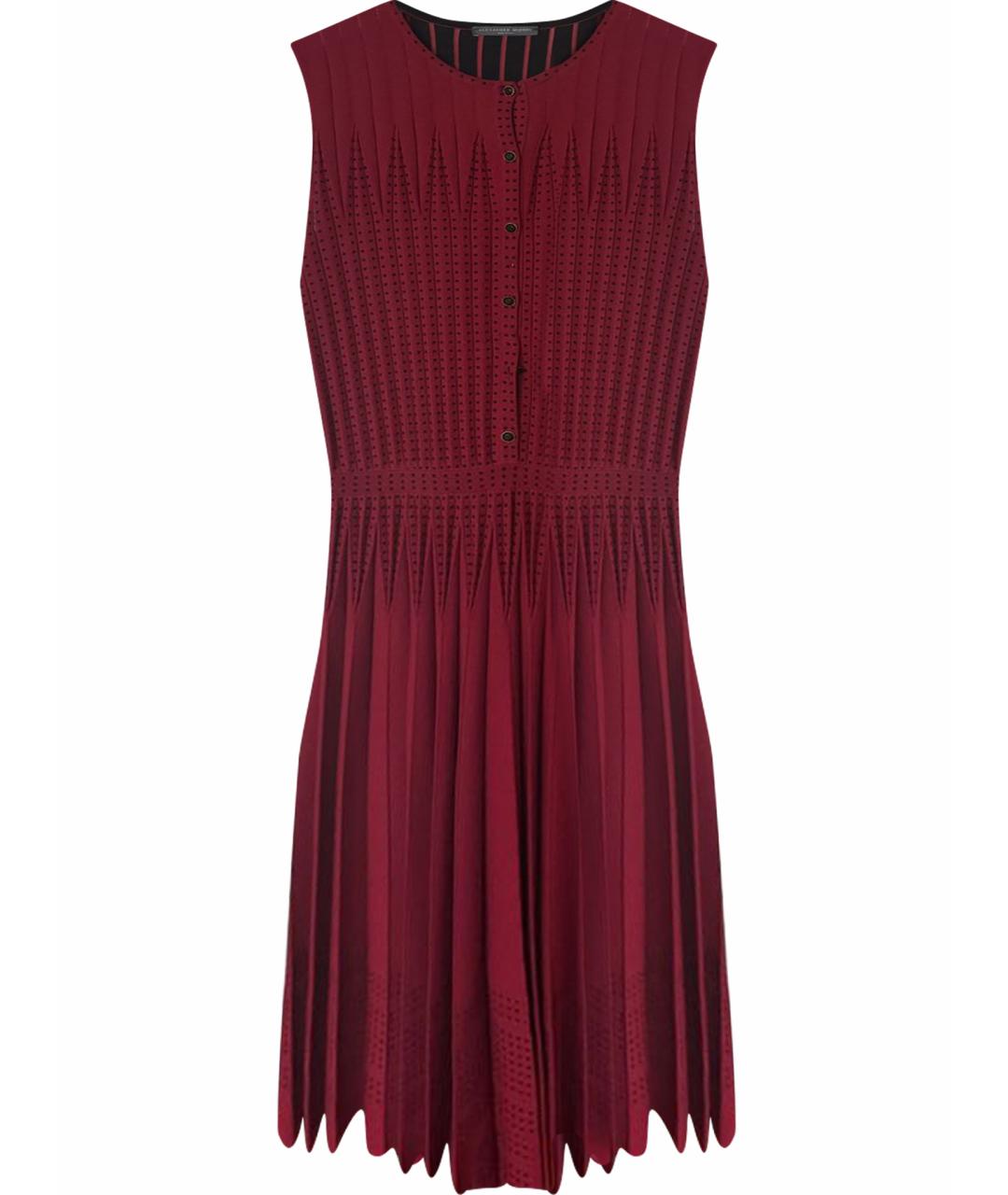 ALEXANDER MCQUEEN Бордовое коктейльное платье, фото 1