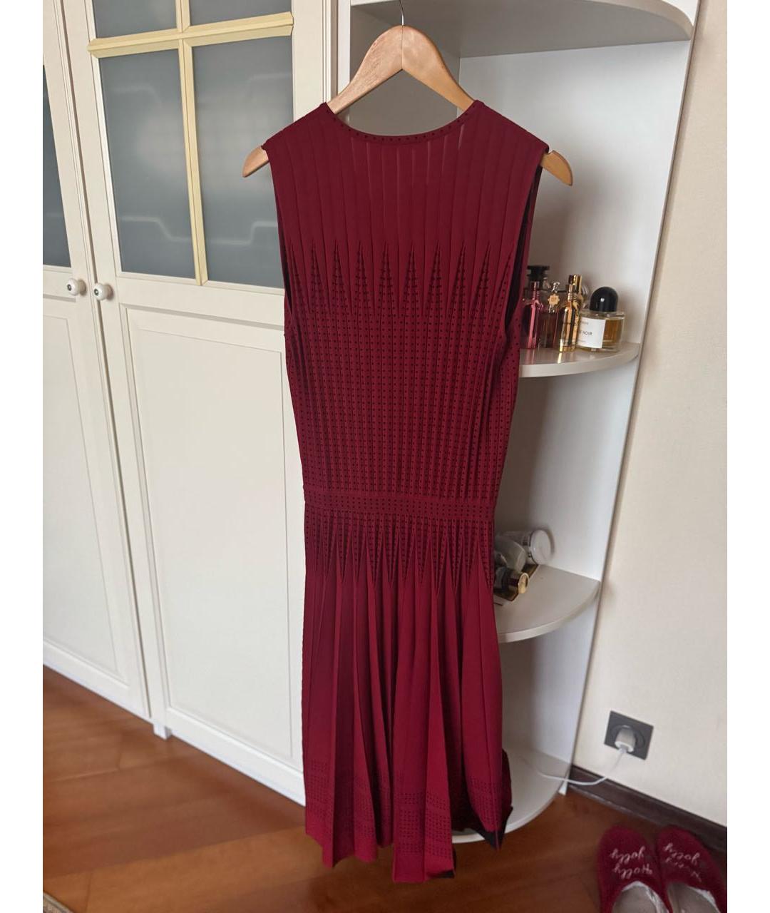 ALEXANDER MCQUEEN Бордовое коктейльное платье, фото 2