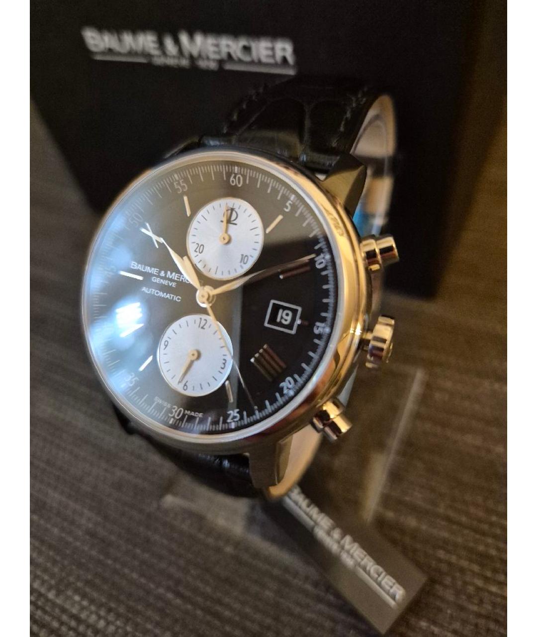 BAUME&MERCIER Черные стальные часы, фото 2