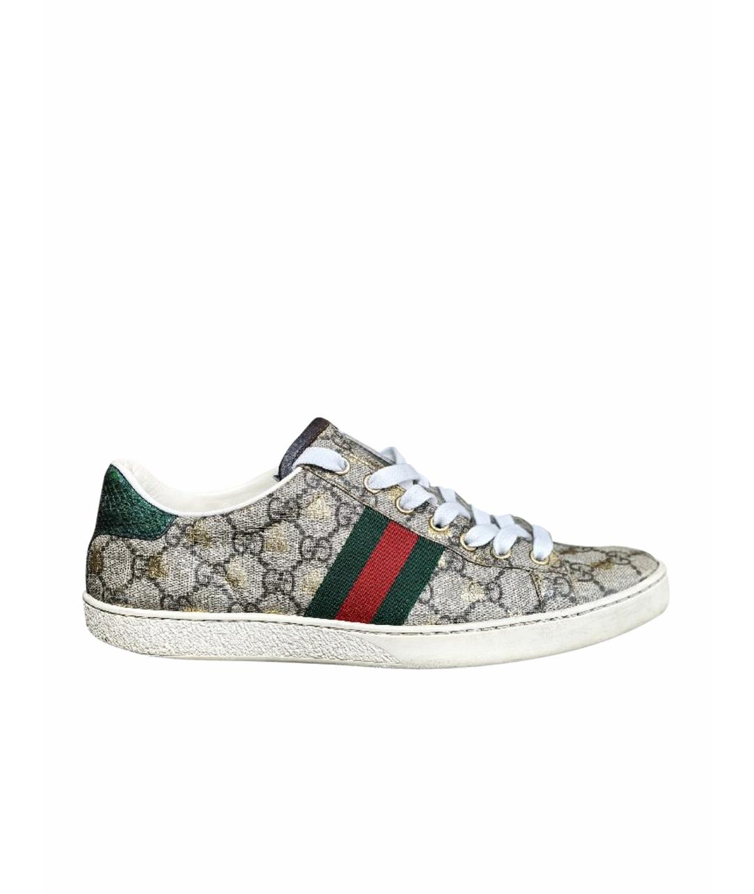 GUCCI Бежевые кеды, фото 1