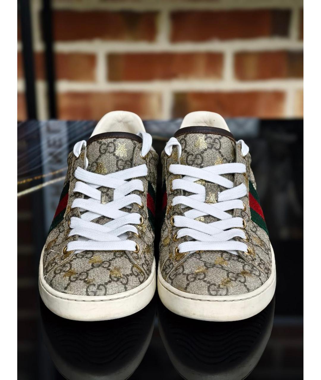 GUCCI Бежевые кеды, фото 2