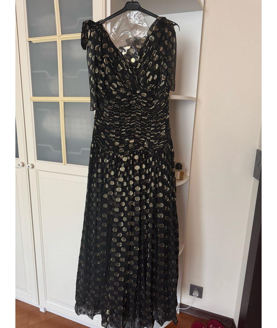DOLCE&GABBANA Черное шифоновое вечернее платье, фото 3