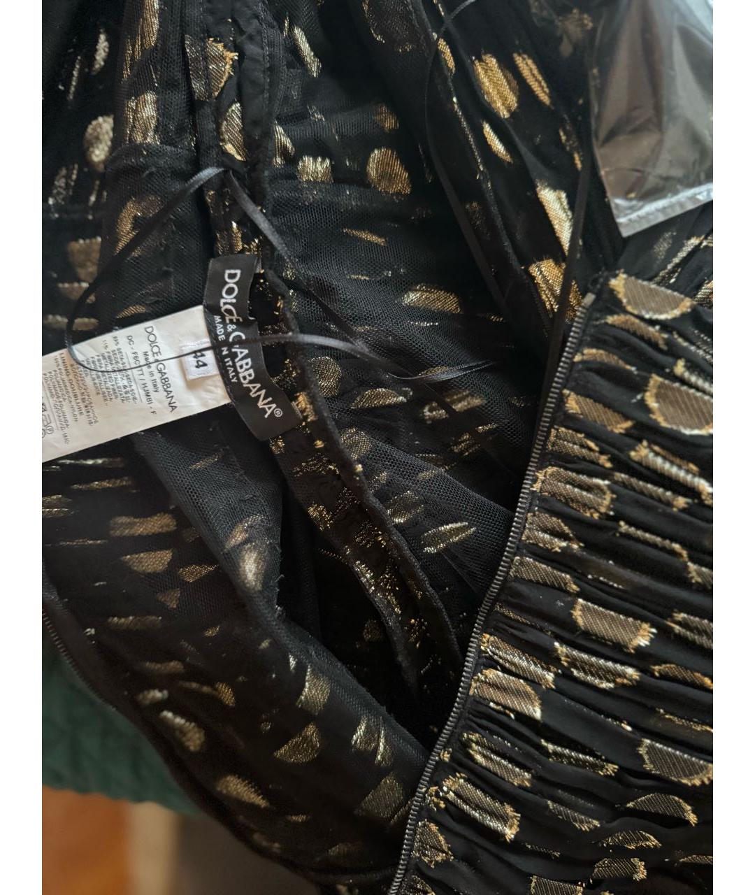 DOLCE&GABBANA Черное шифоновое вечернее платье, фото 2