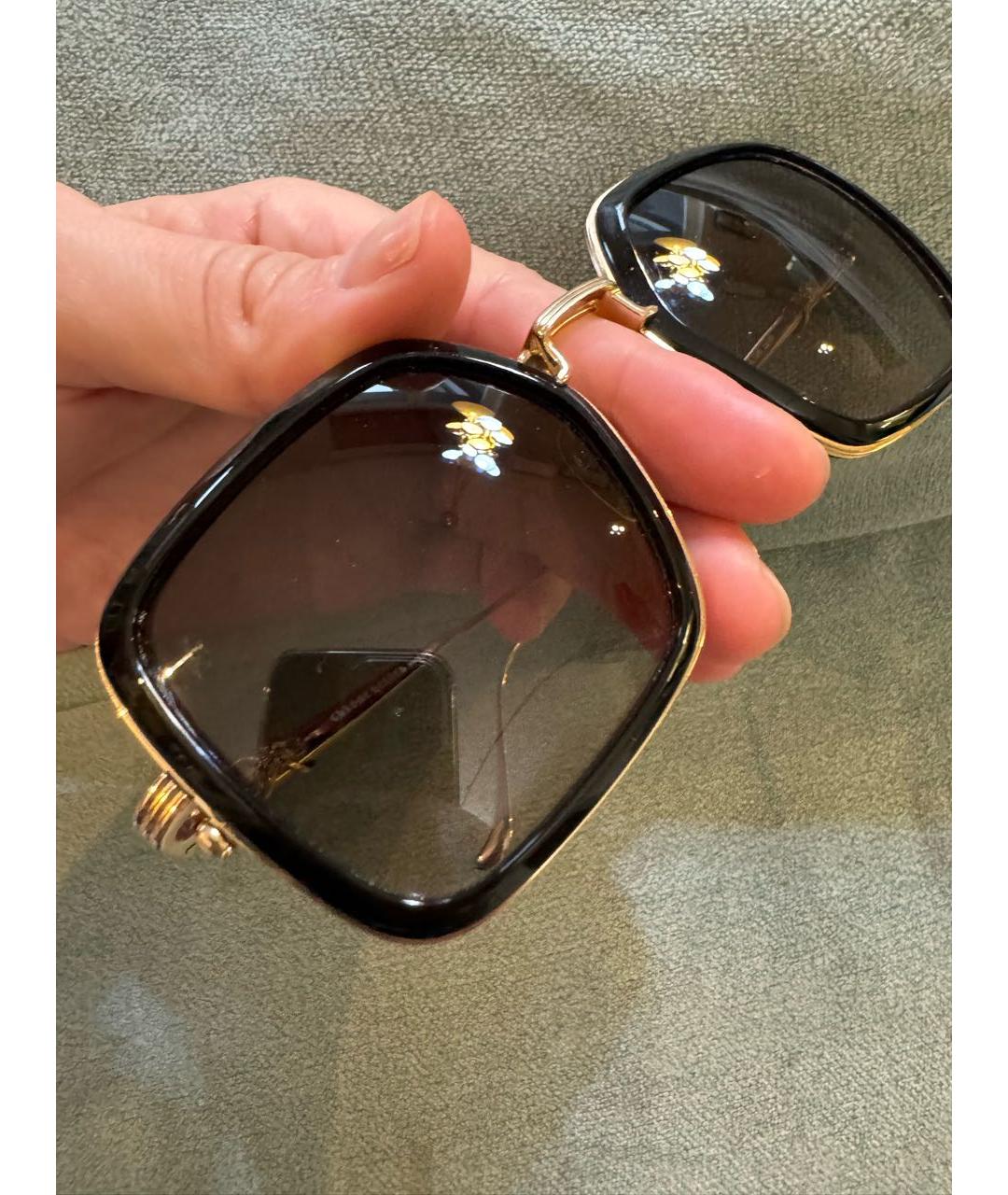 CHROME HEARTS Черные металлические солнцезащитные очки, фото 3