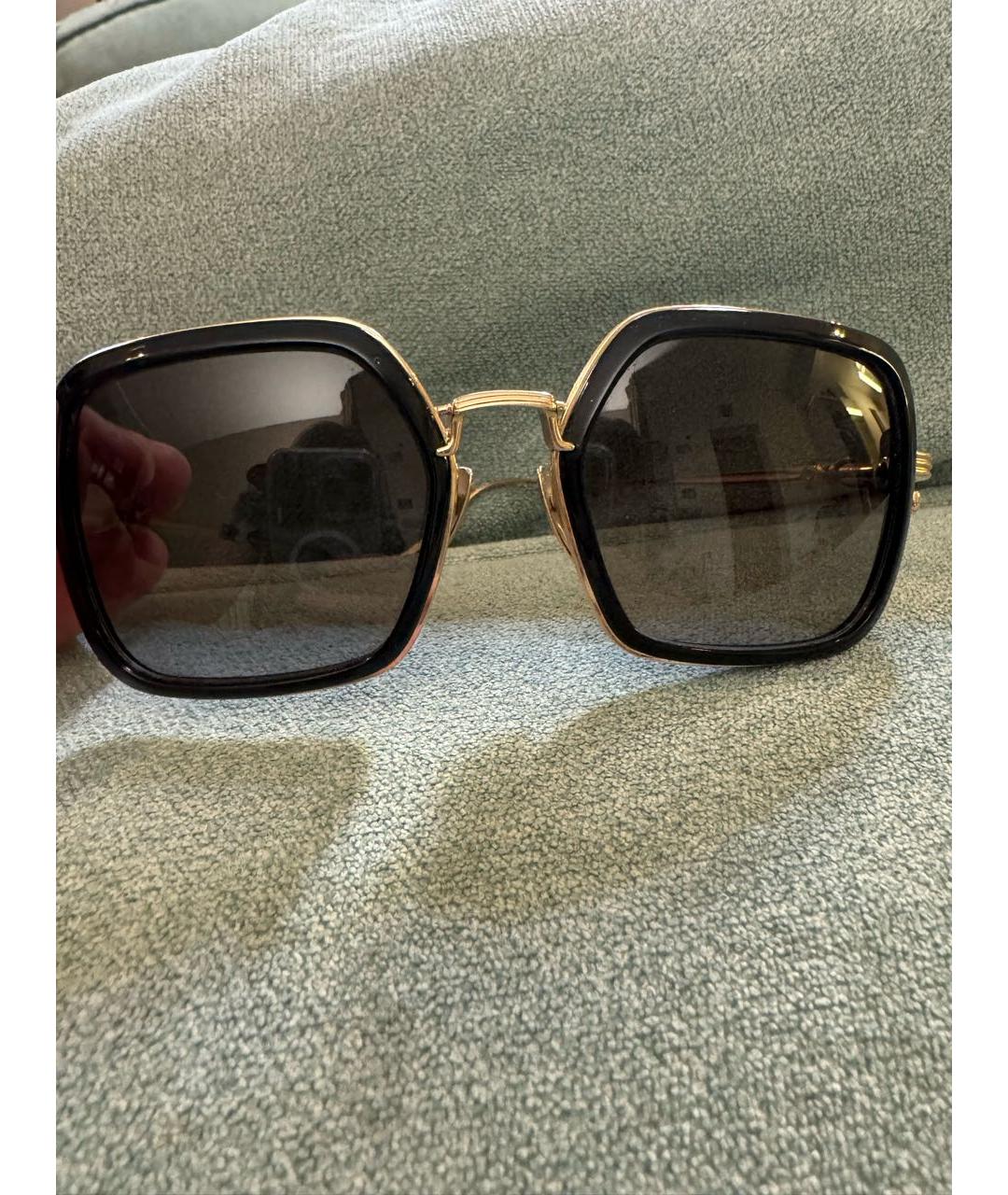 CHROME HEARTS Черные металлические солнцезащитные очки, фото 5