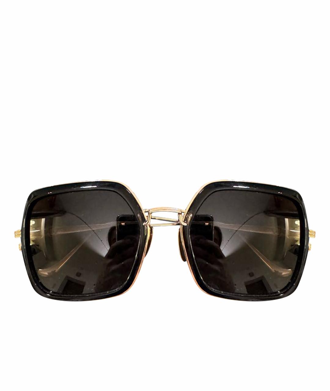 CHROME HEARTS Черные металлические солнцезащитные очки, фото 1
