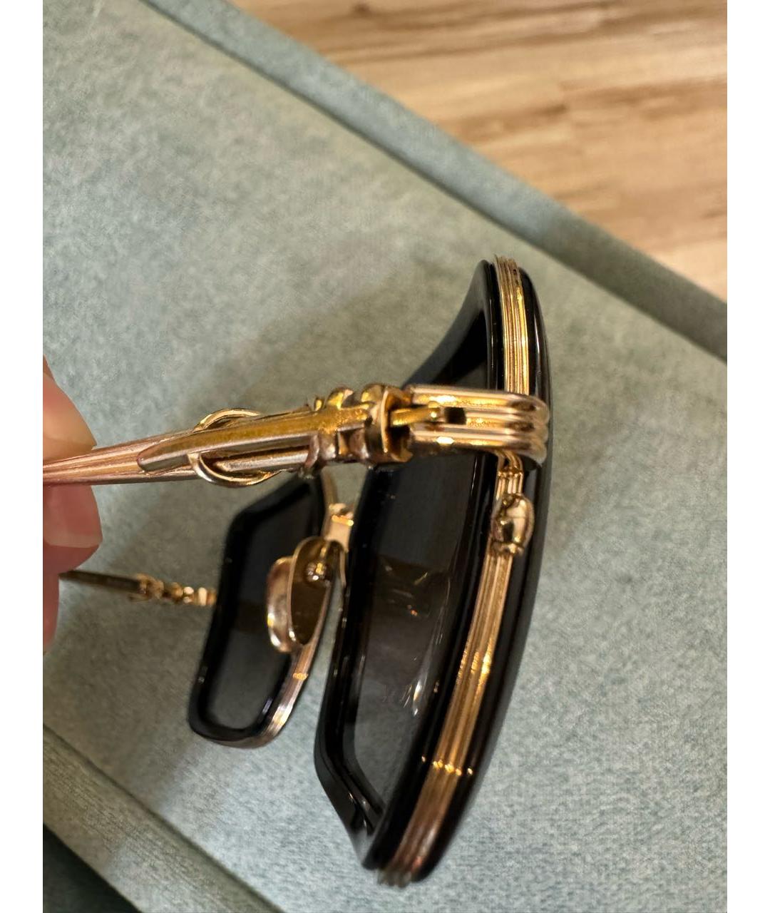 CHROME HEARTS Черные металлические солнцезащитные очки, фото 4
