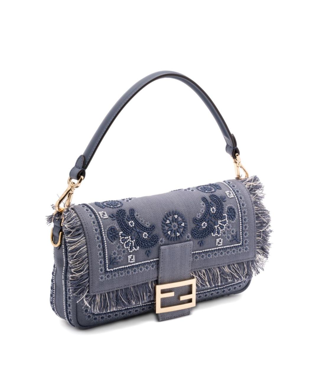 FENDI Синяя сумка через плечо, фото 4