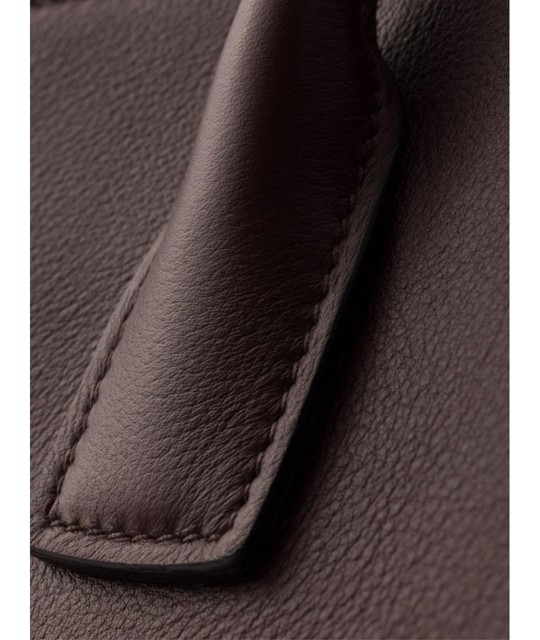 PRADA Коричневая кожаная сумка тоут, фото 5