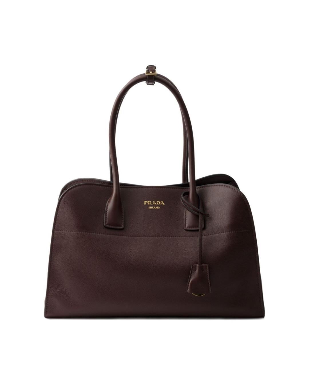 PRADA Коричневая кожаная сумка тоут, фото 1