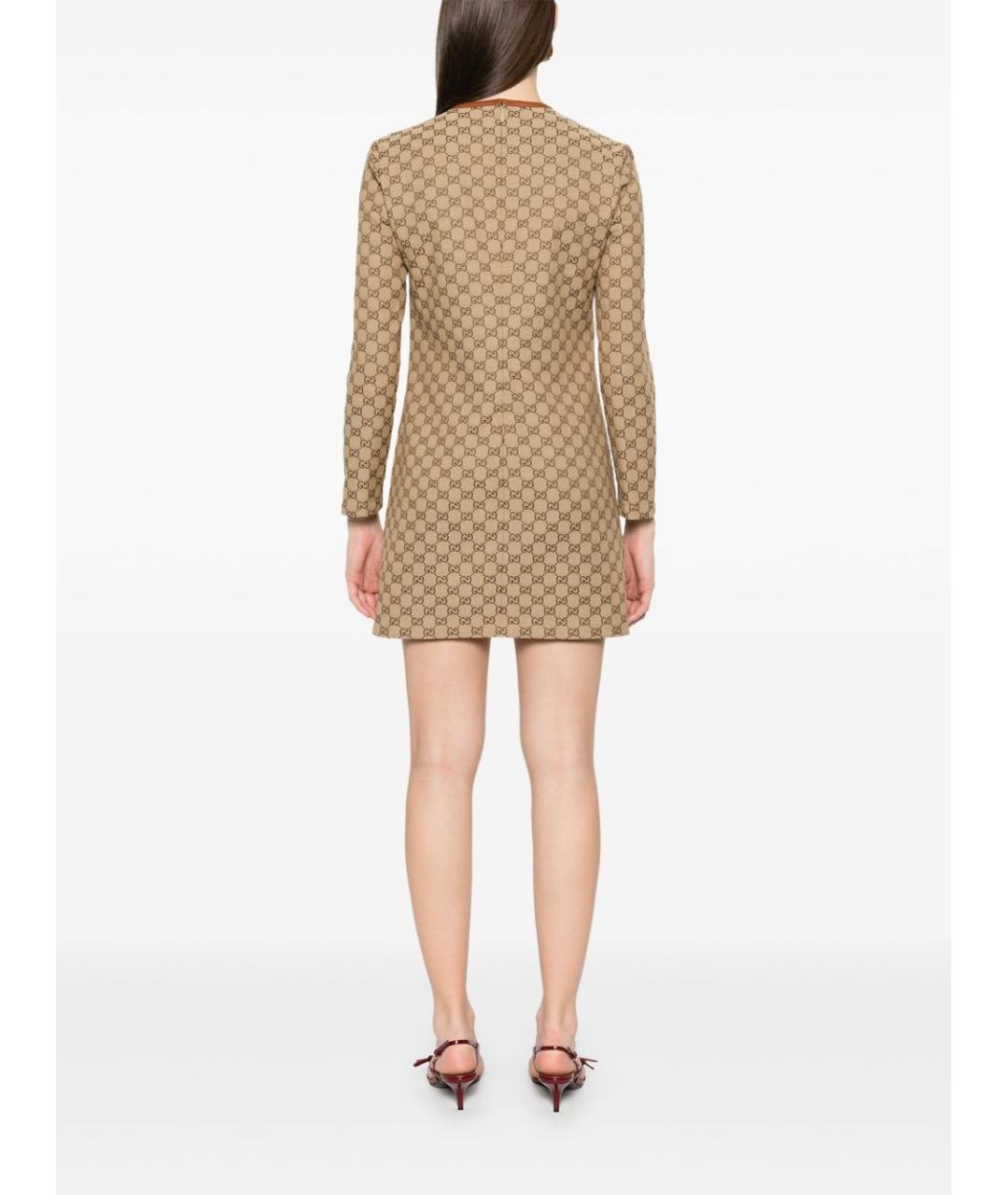 GUCCI Бежевое повседневное платье, фото 2