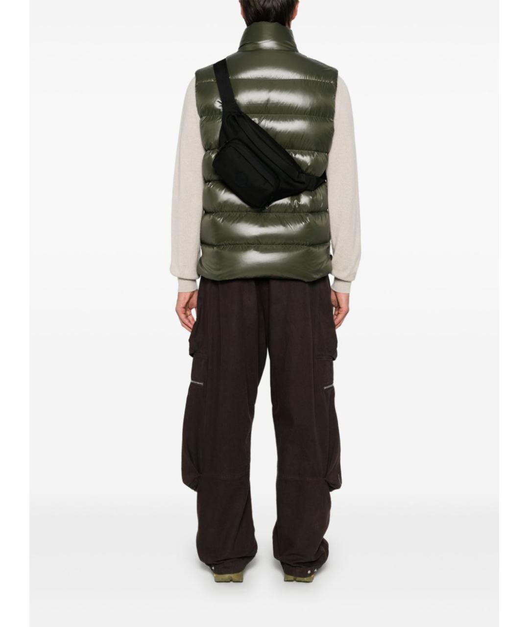 MONCLER Черная поясная сумка, фото 5