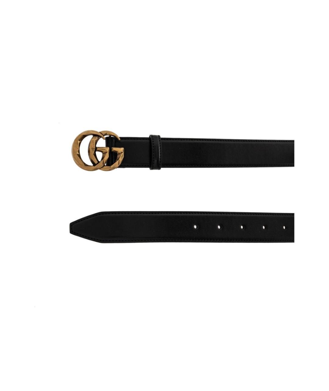 GUCCI Черный кожаный ремень, фото 4