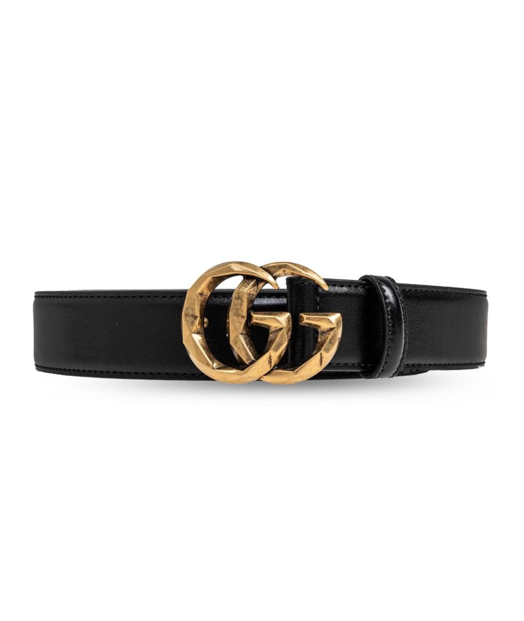 GUCCI Черный кожаный ремень, фото 1