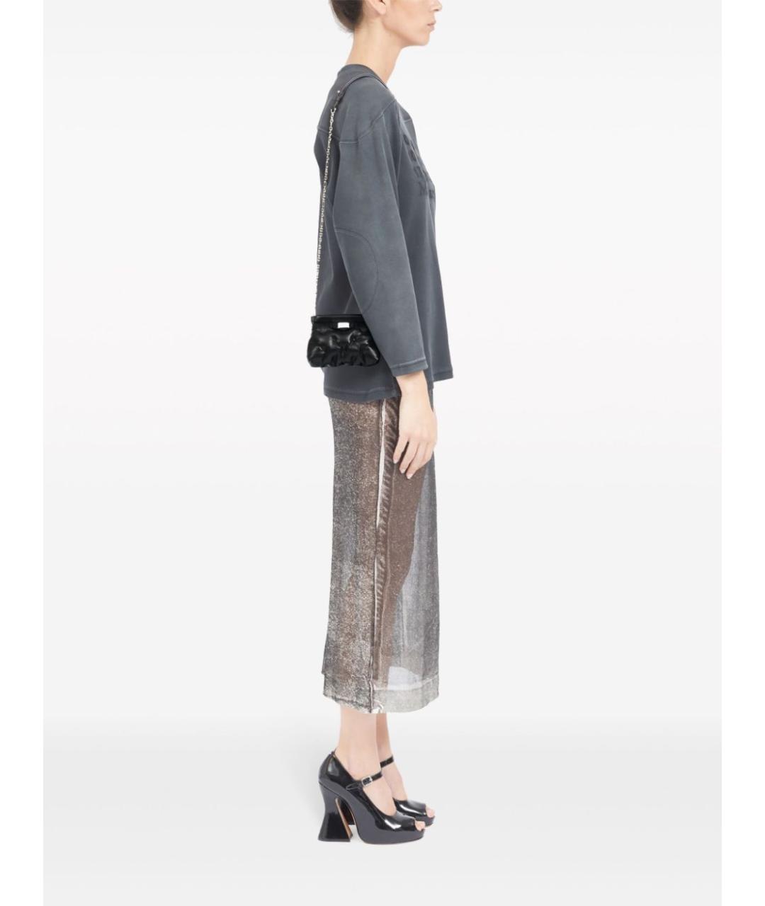 MAISON MARGIELA Черная кожаная сумка через плечо, фото 7