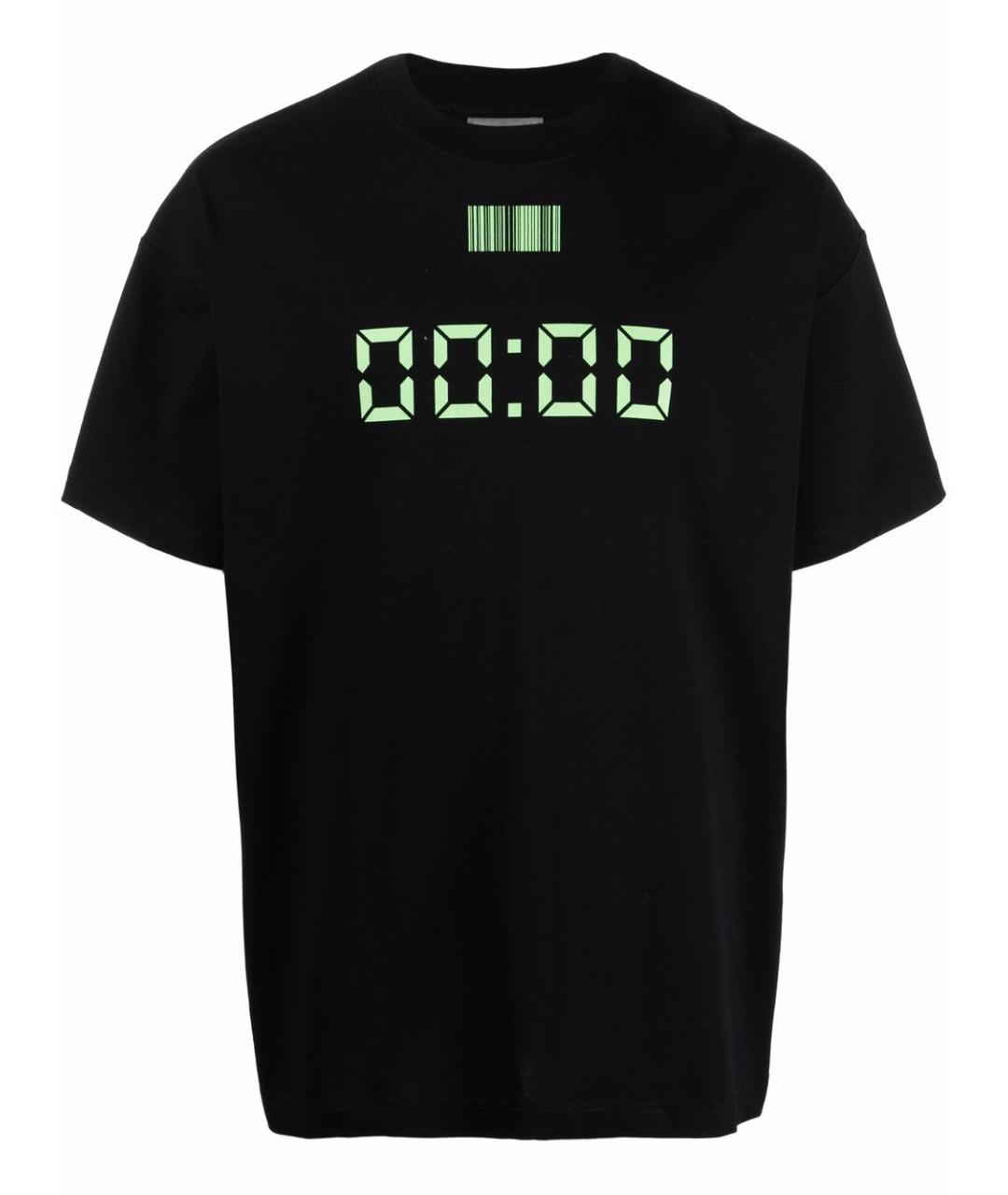 VETEMENTS Черная хлопковая футболка, фото 1