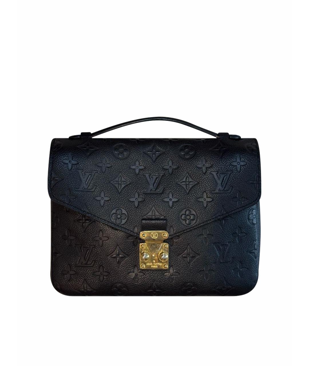 LOUIS VUITTON Черная кожаная сумка через плечо, фото 1