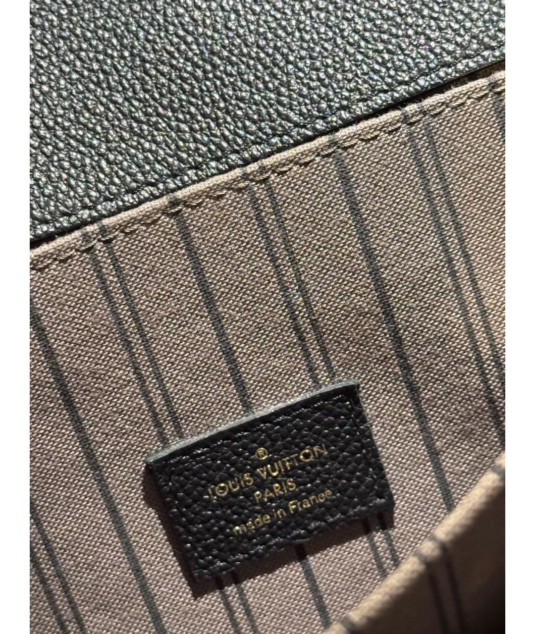 LOUIS VUITTON Черная кожаная сумка через плечо, фото 2