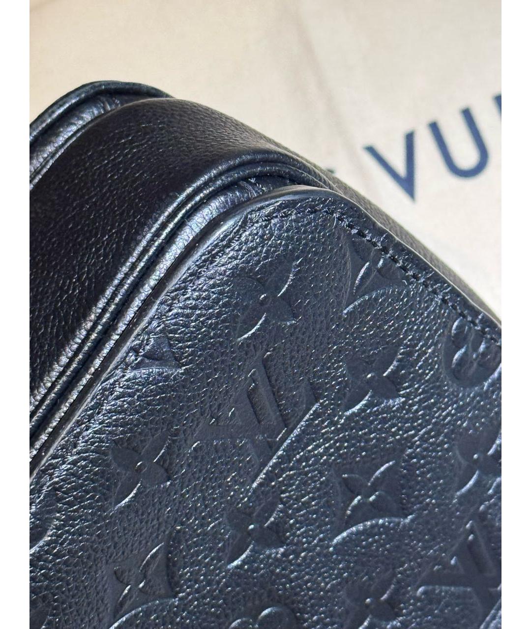 LOUIS VUITTON Черная кожаная сумка через плечо, фото 5