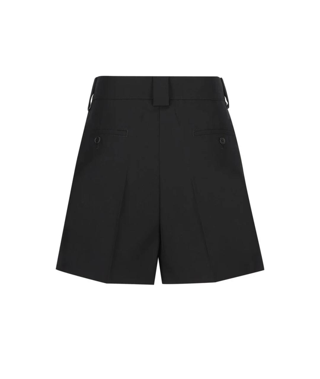 PRADA Черные шерстяные шорты, фото 2