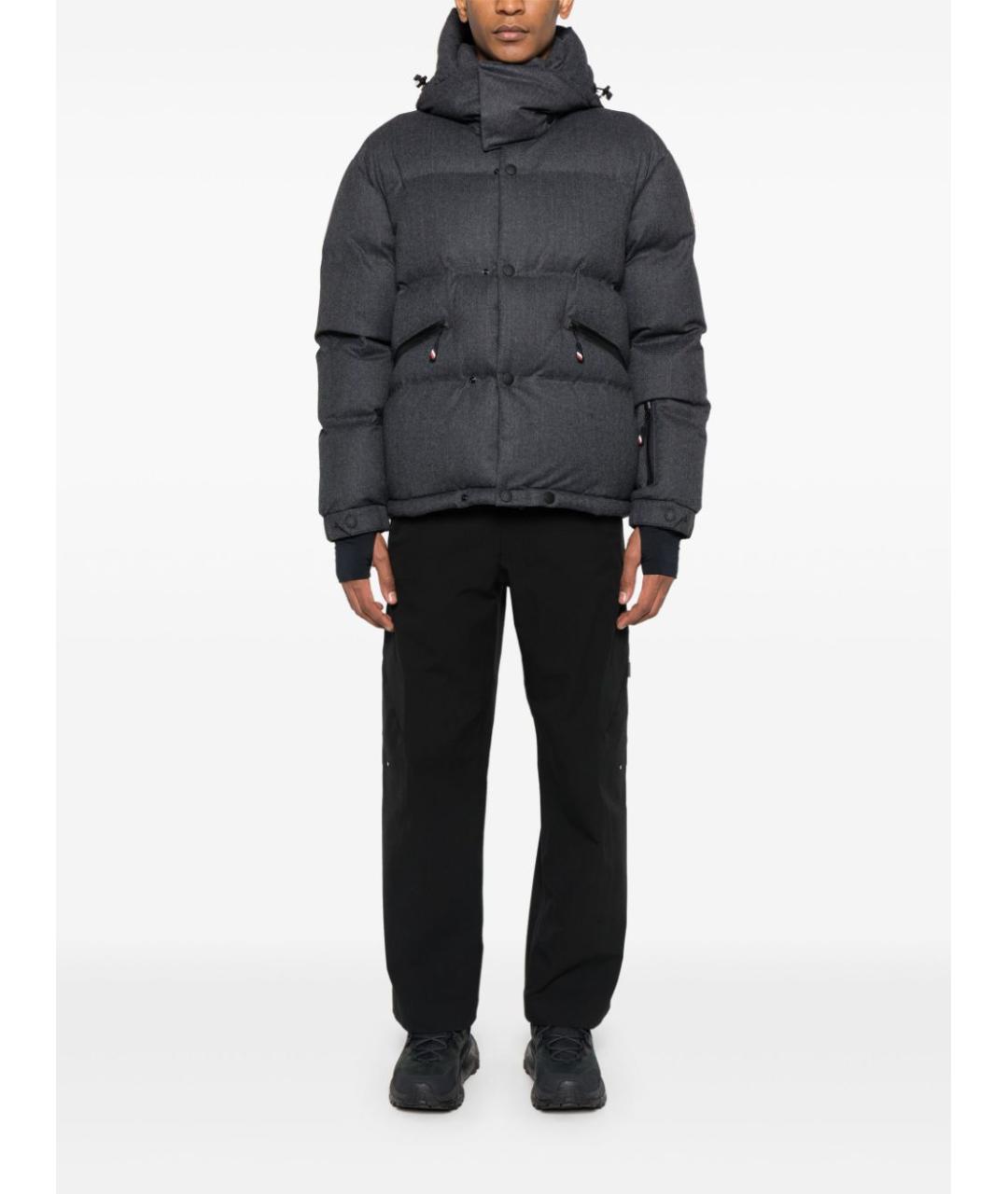 MONCLER GRENOBLE Серый пуховик, фото 5