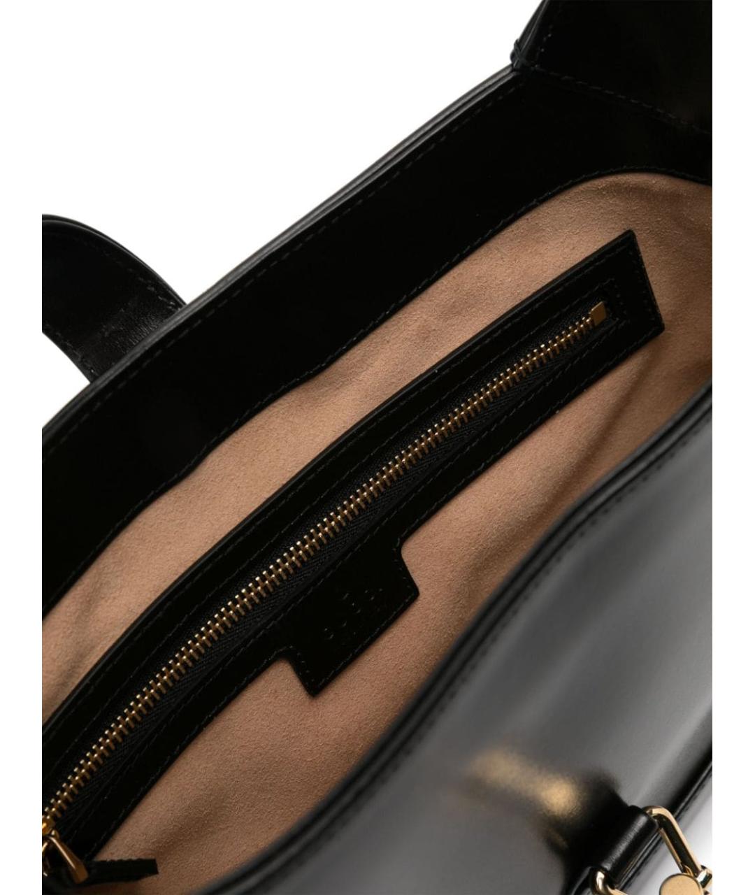 GUCCI Черная кожаная сумка тоут, фото 3