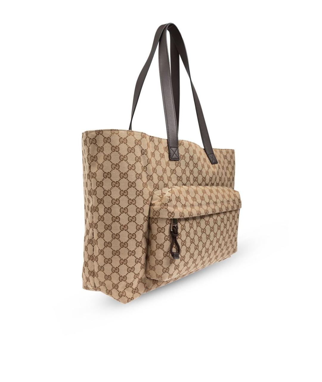 GUCCI Бежевая тканевая сумка тоут, фото 5
