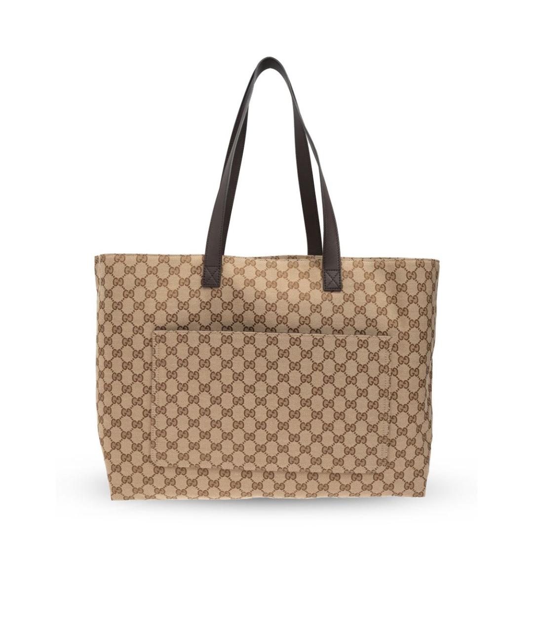 GUCCI Бежевая тканевая сумка тоут, фото 3