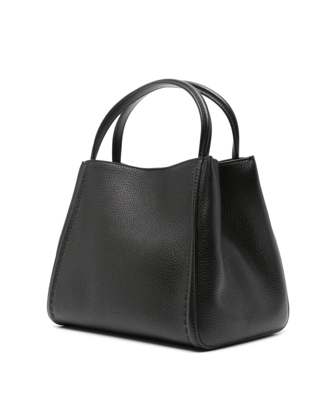 VALENTINO Черная кожаная сумка тоут, фото 2