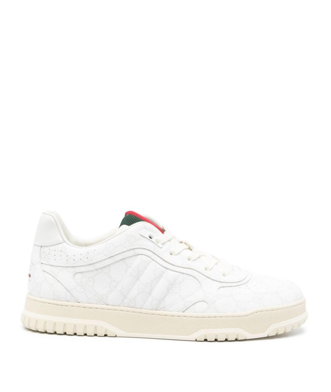 GUCCI Белые кожаные низкие кроссовки / кеды, фото 1