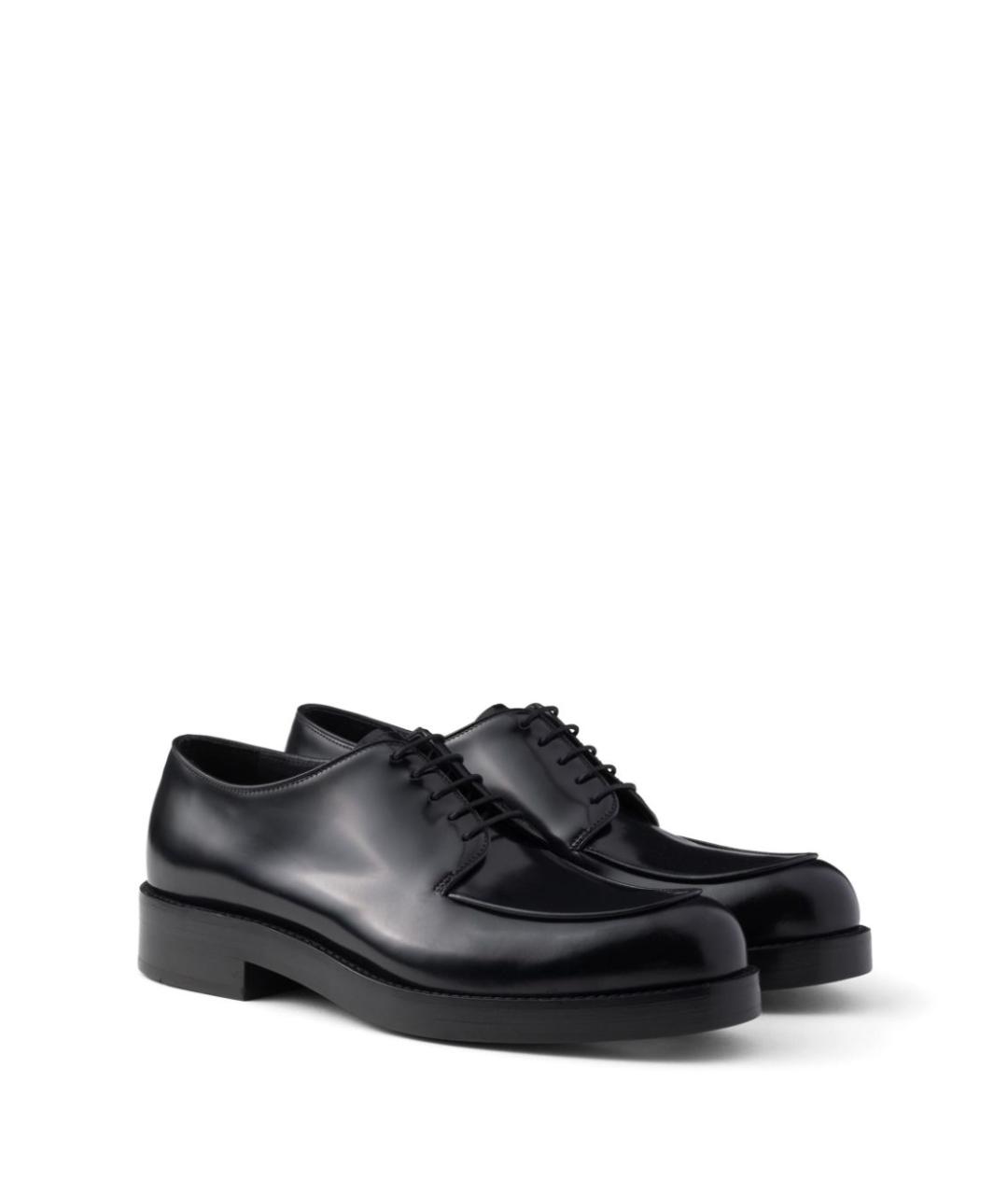 PRADA Черные кожаные туфли, фото 4