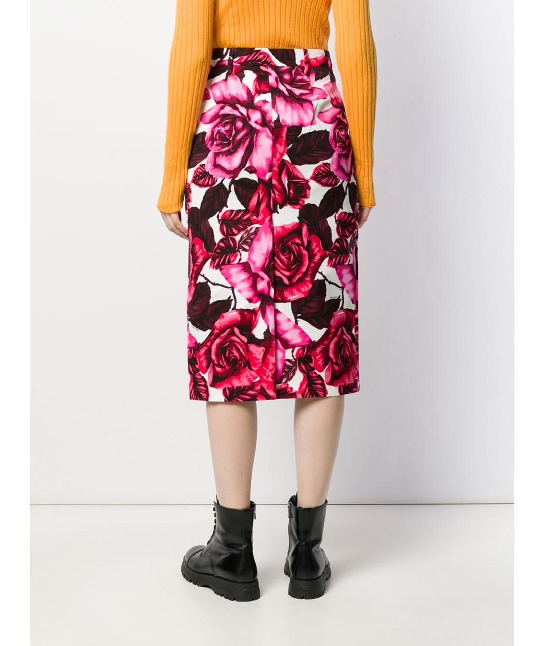 PRADA Мульти хлопковая юбка миди, фото 4