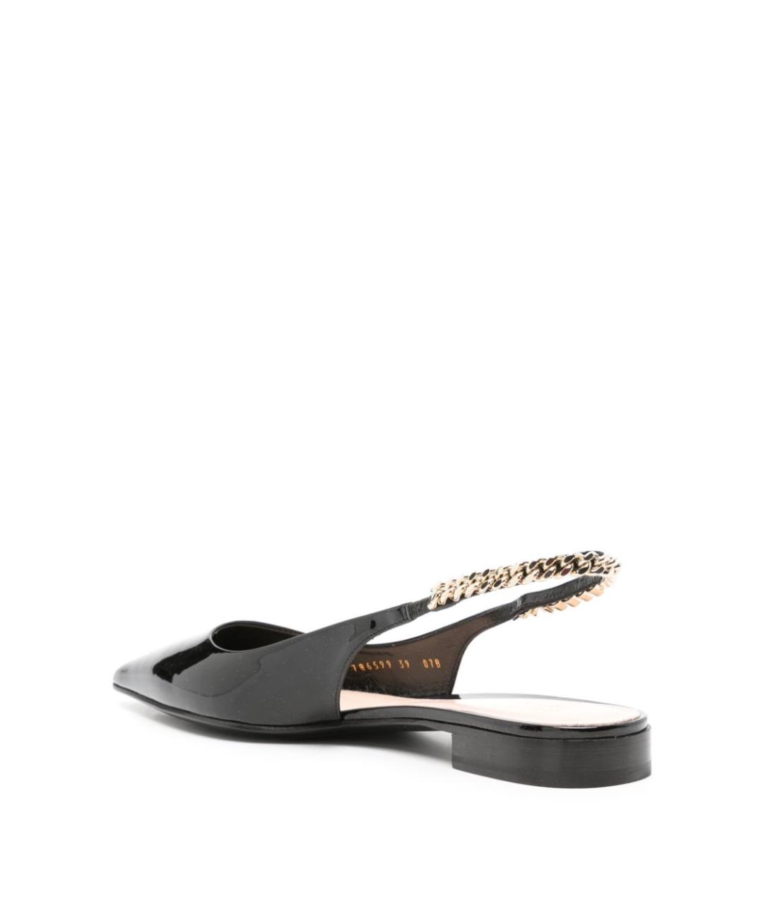 GUCCI Черные кожаные балетки, фото 4