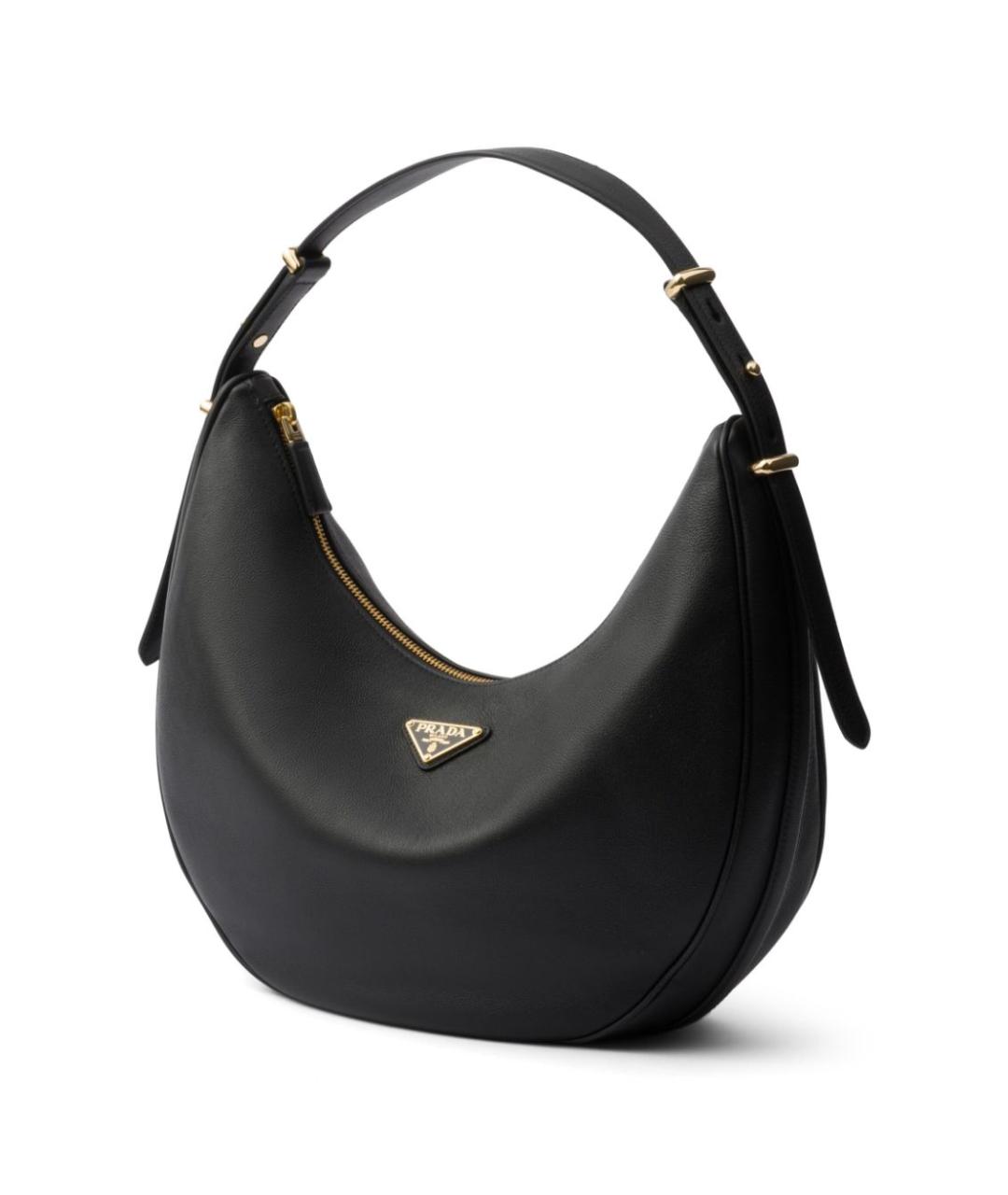 PRADA Черная кожаная сумка через плечо, фото 3