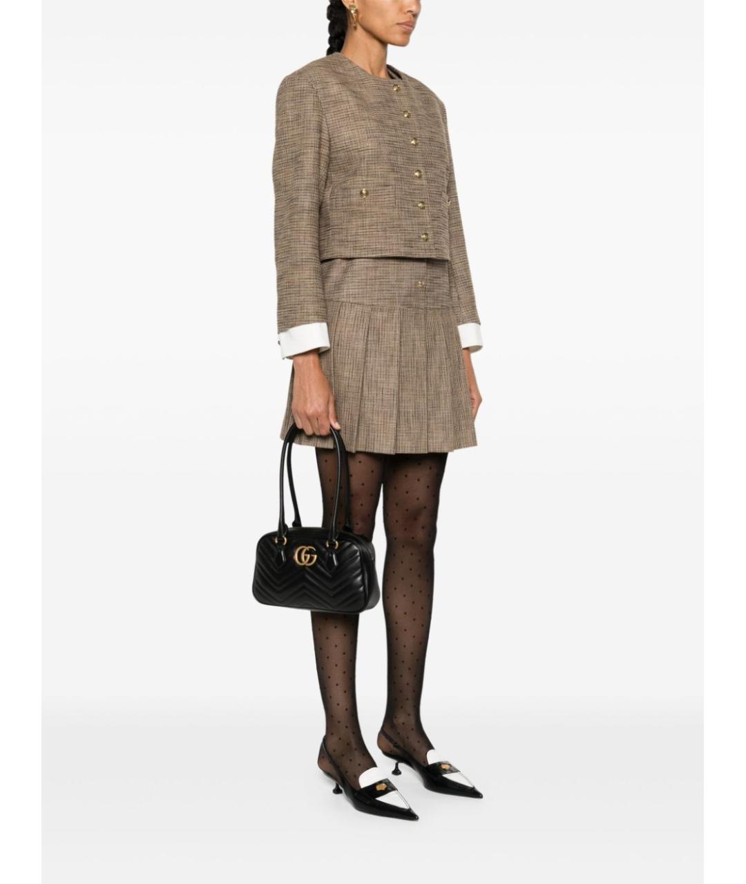 GUCCI Черная кожаная сумка через плечо, фото 3