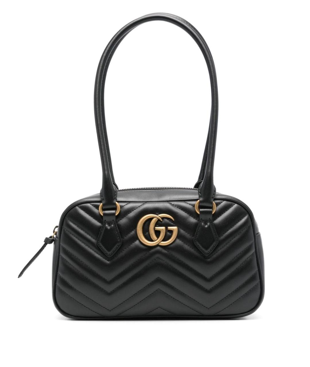 GUCCI Черная кожаная сумка через плечо, фото 1
